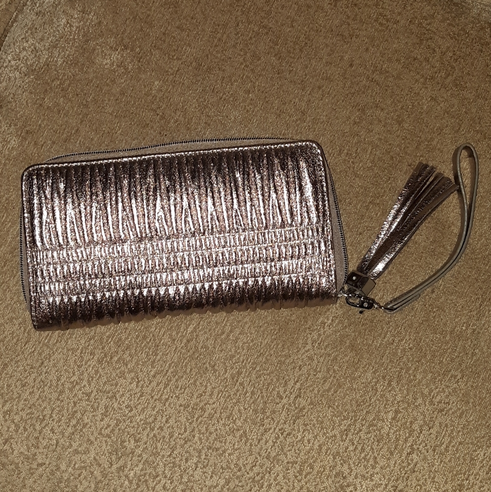 Beautiful Rose Gold clutch